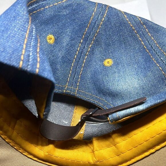 Embroidered Rose Denim Baseball Cap with Rhinestone Accents main image 5
